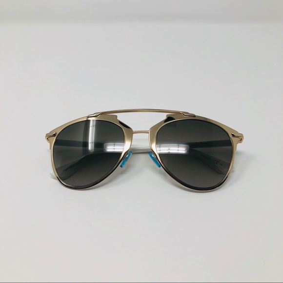 DIOR REFLECTED 52MM SUNGLASSES (WHITE/GOLD) - Picture 8 of 8